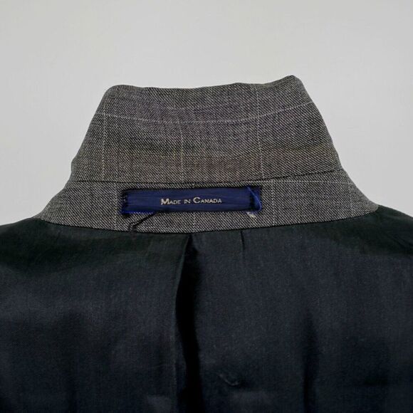 Jos A Bank Brown Tweed‎ Wool Bamboo Birdseye 42R Sport Coat 2 Button - Picture 13 of 14